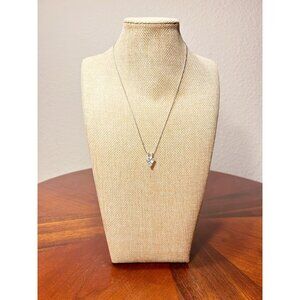 Annaleece Vogue Rhodium & Swarovski Crystal Pendant Necklace